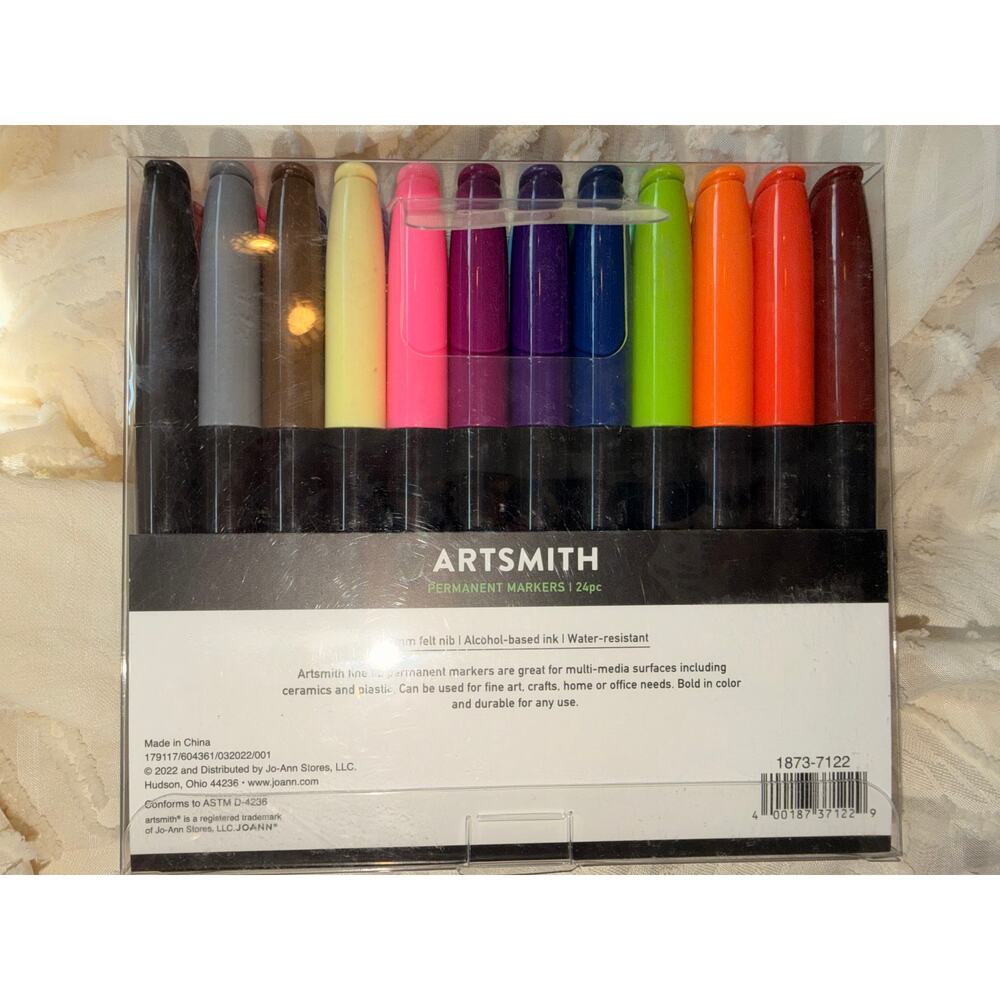 Artsmith 24pc Permanent & Dual Tip Marker Sets